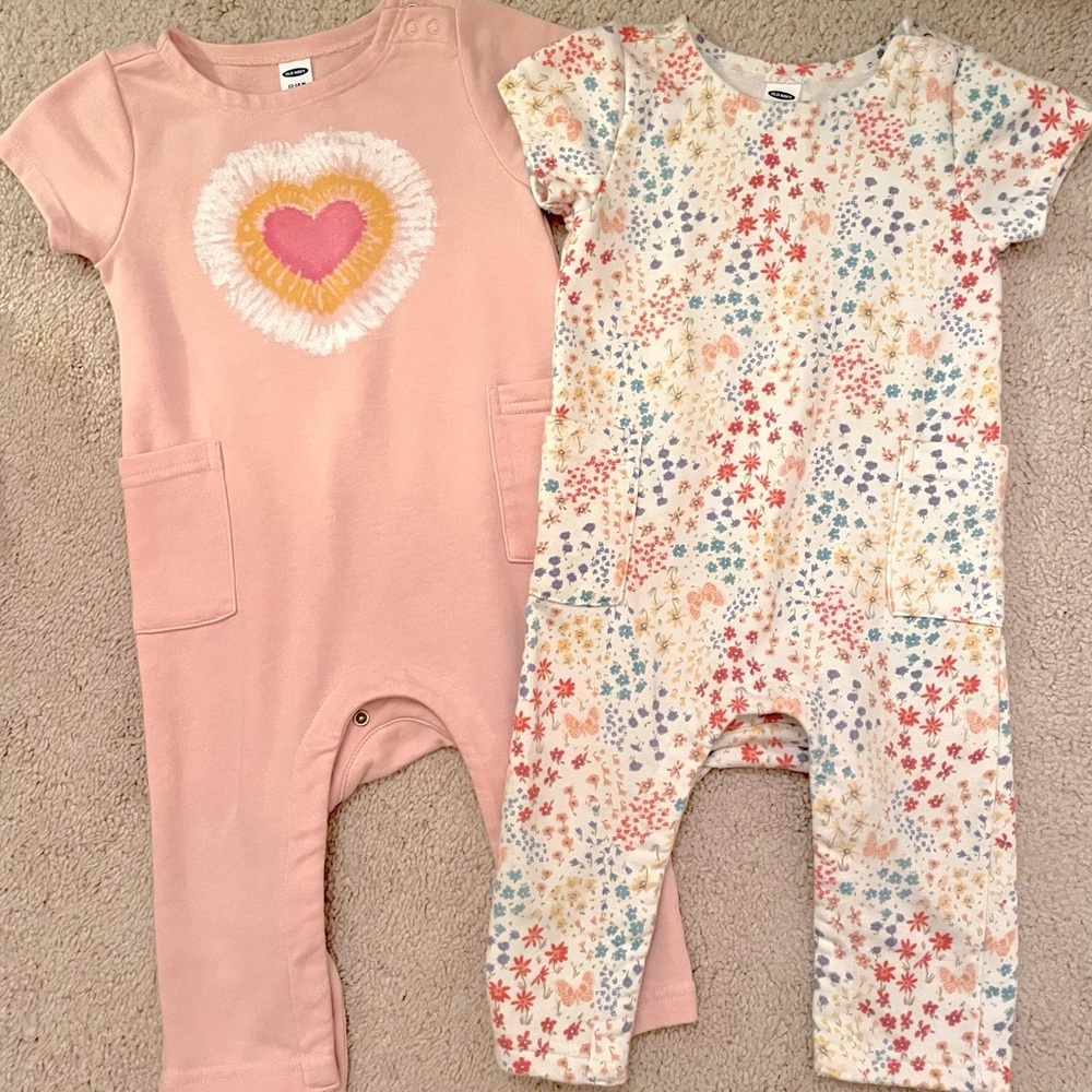 Old Navy baby girls SS jumpsuits
